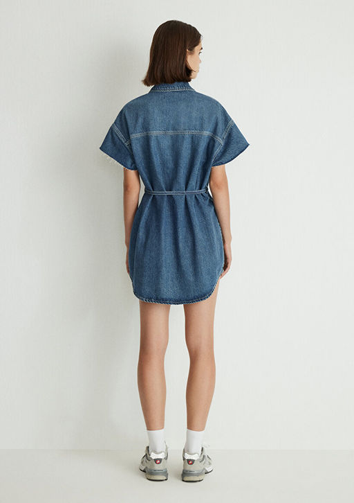 Nika Kolej Indigo Mavisi Jean Elbise  фото 4