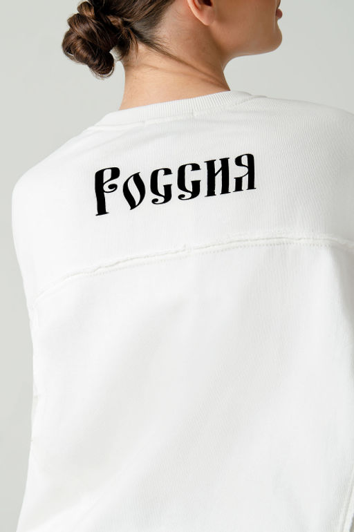 Арт. 151-35 Свитшот женский 44-50 Цвет:молочный - Калинка фото 8