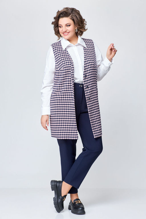 Блуза Swallow 803.2 черный+серебряный узор фото 132