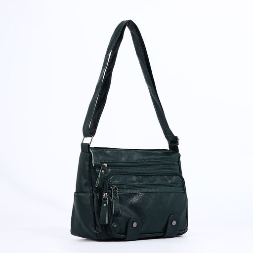 Сумка-мешок на молнии, цвет зелёный - Simaland фото 7