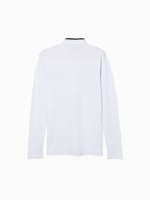 Лонгслив поло мужской MINAKU: Basic line MAN, размер 44, белый