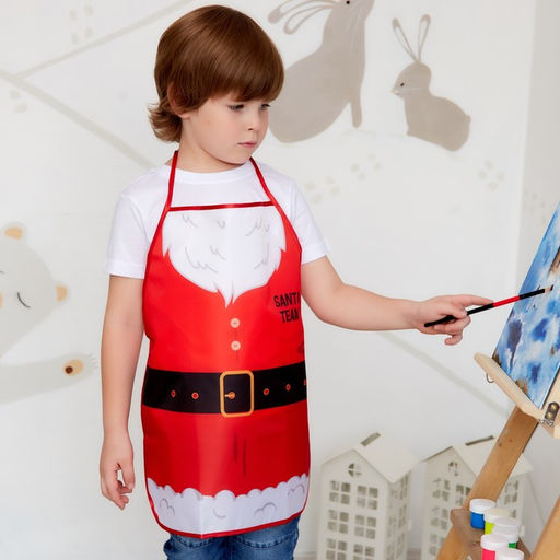 Фартук детский для творчества «Этель» «Santa», 49×39 см, 100% полиэстер