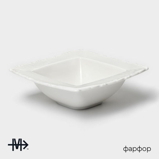 Салатник Magistro Kingdom, 300 мл, 16×5.2 см, фарфор, белый