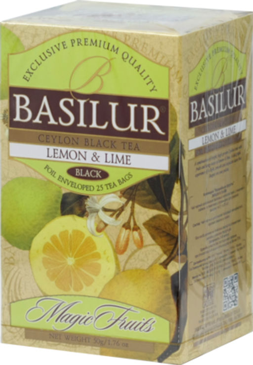 BASILUR. Волшебные фрукты. Лимон и лайм карт.пачка, 25 пак.