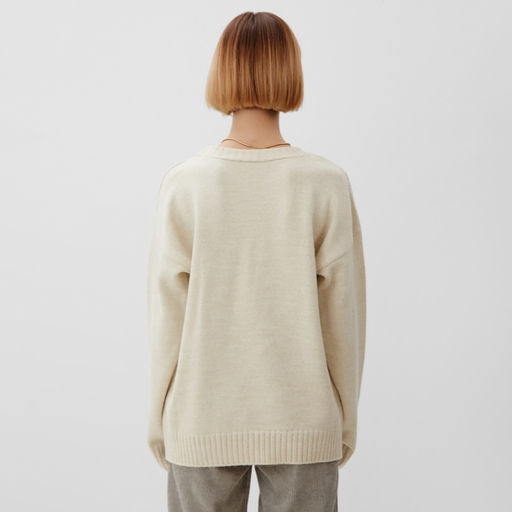Джемпер женский MINAKU: Knitwear collection, бежевый, размер 50-52  фото 4