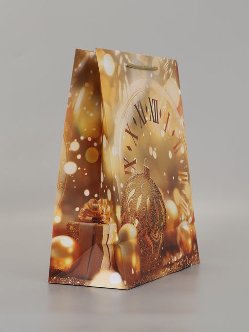 Цена за 2 шт. Пакет подарочный «Золотой праздник», 26×12×32 см