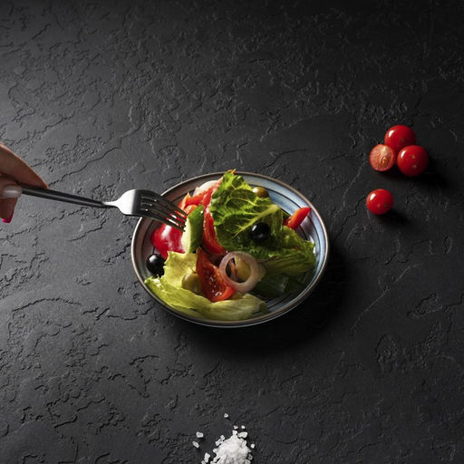 Тарелка фарфоровая десертная Magistro Garland, d=17 см, цвет голубой  фото 5