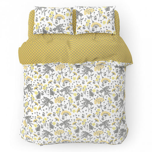 Постельное белье, комплект 1,5 спальный "Здоровый сон", 4 предмета: пододеяльник на пуговицах 145х215см, простыня 150х220см, 2 наволочки 70х70см, поплин 115г/м2, хлопок 100%, упаковка "классическая" ПВХ 32х41см, "Домашняя мода" (Россия)