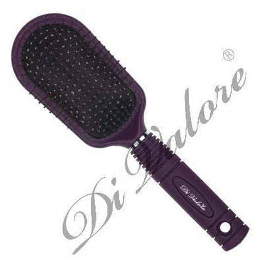 Di Valore 301-045M#4 Расческа массажная с метал. зубьями, ФИОЛЕТОВАЯ 22,5см