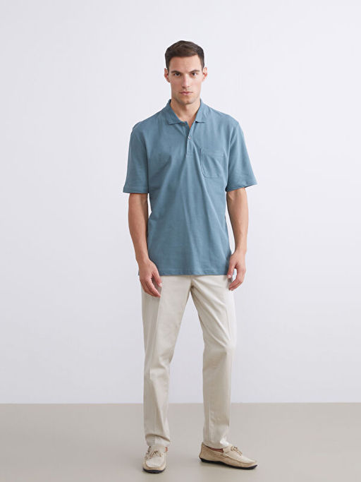 Polo Yaka K?sa Kollu Pike Erkek Ti??rt