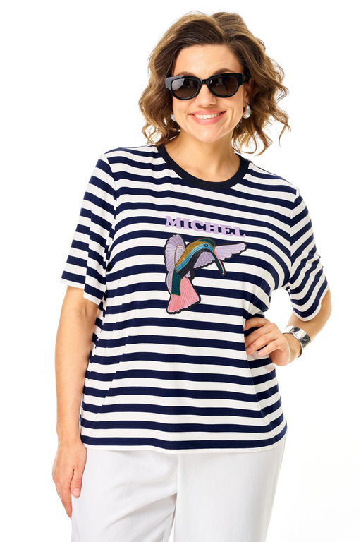 Костюм Michel Chic 1456 белый , полоска