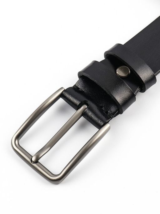 Мужской кожаный ремень Dierhoff ДРК 3054/3-40 Черный - Sergio valentini фото 7