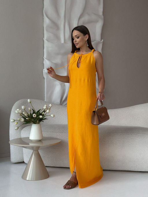 Платье DilanaVIP 2032-Р апельсин - Dilana vip фото 2