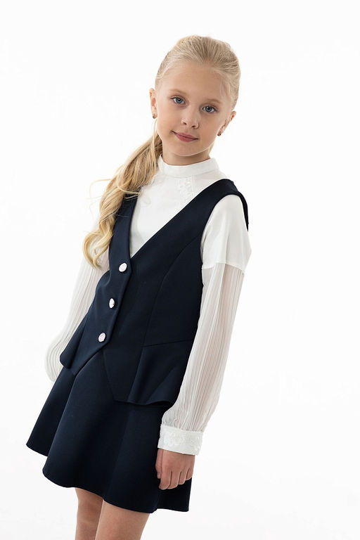 Школьный жилет для девочки Mooriposh, модель 1103/1