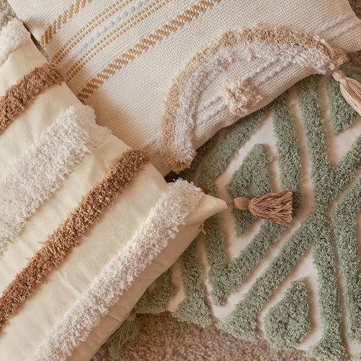 Наволочка декоративная с кисточками SL Home, 45×45 см, хлопок 100%, бежевая