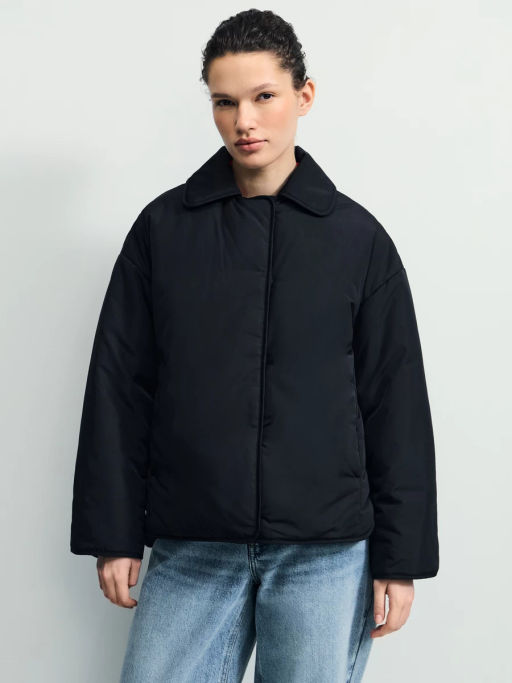 Утепленная куртка с отложным воротником / Zarina  фото 6