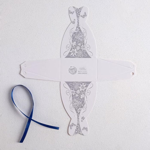 Цена за 5 шт. Бонбоньерка свадебная Платье невесты, 6.6 9.6 см - Дарите счастье фото 2