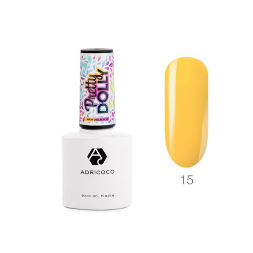 ADRICOCO Гель-лак для ногтей / Pretty dolly №15, неоновый цитрусовый, 8 мл  фото 2
