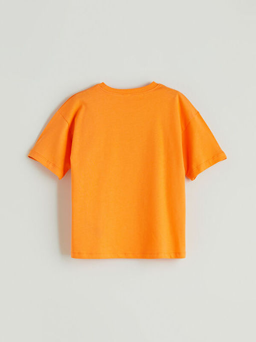 Bisiklet Yaka Bask?l? Erkek ?ocuk Ti??rt