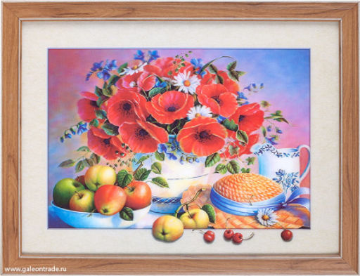 Картина 5D 30х40 123 Маки и фрукты / ZR8210H-222411 / - Галеонтрейд фото 2