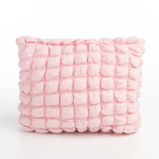 Косметичка на молнии простая, большая, мягкая, розовая - Simaland фото 2