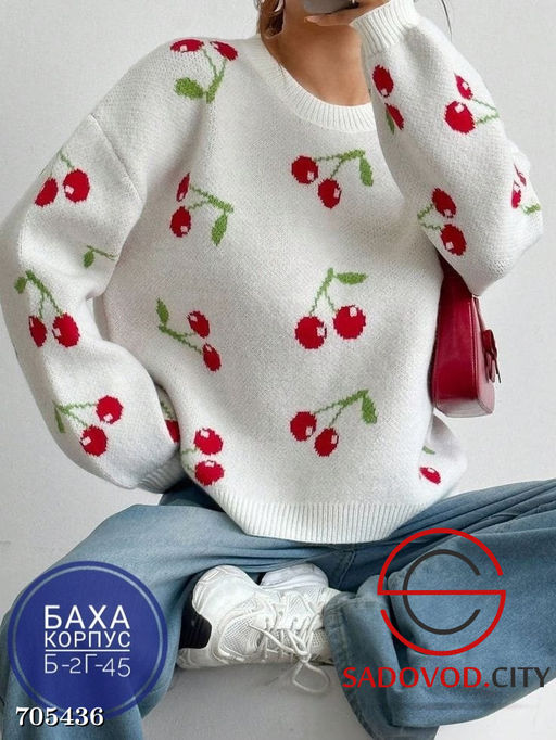 Женский свитер с принтом - Bruno фото 2