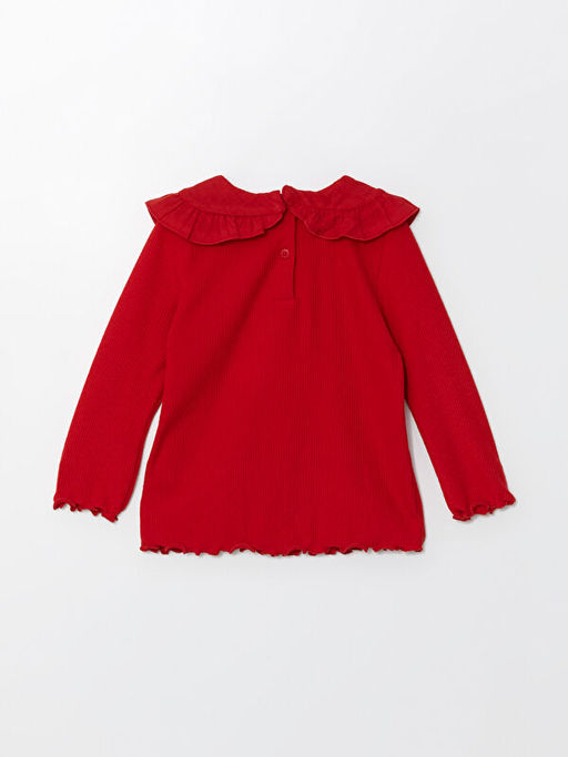 Bisiklet Yaka Dokulu K?z Bebek Ti??rt - Waikiki фото 3