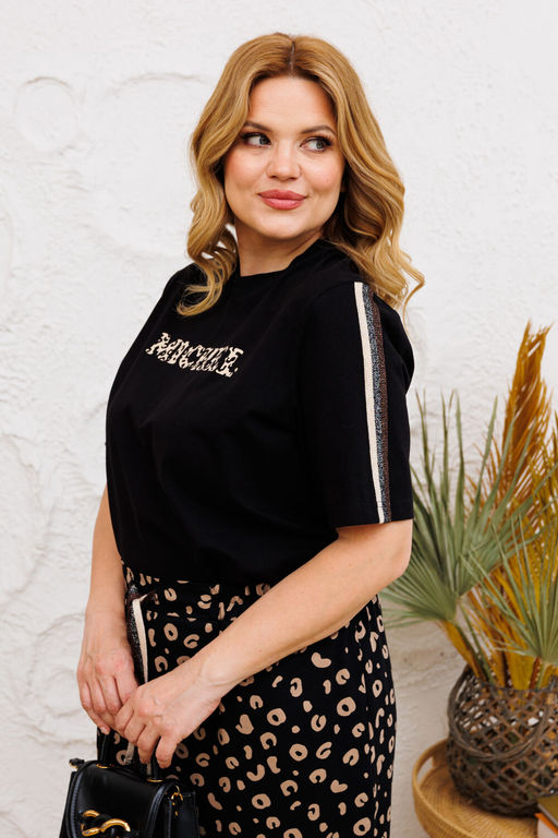 Костюм Michel Chic 1377 черный, леопард  фото 5