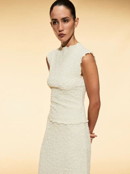 Облегающий топ из жатой вискозы ZR2605023403-3 / Zarina