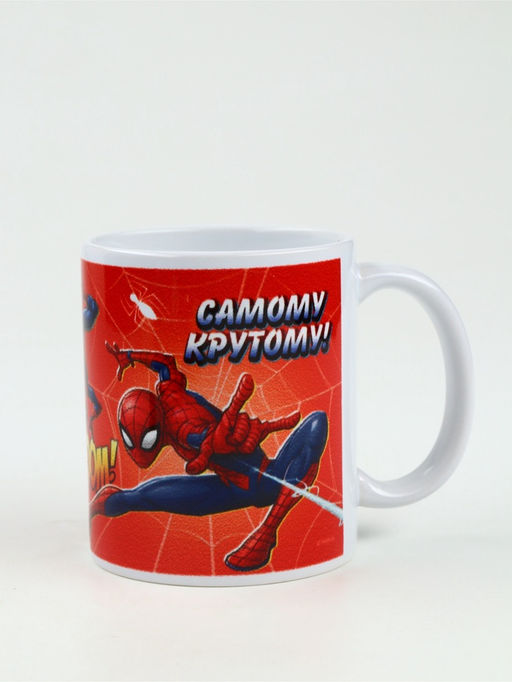 Детский сладкий новогодний подарок Человек-паук, конфеты 150 г, кружка керамическая