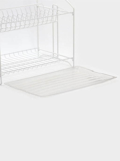 Сушилка для посуды универсальная, разборная, с поддоном, цвет белый 39,5*24*29,5см