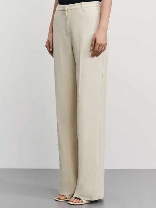 Брюки прямого кроя из хлопка и вискозы / Zarina  фото 3