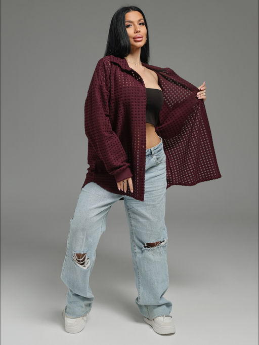 Стелла рубашка женская (шоколад) - Lovetex фото 23