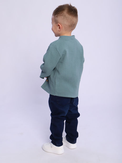 РБ016 Рубашка Муслин (фисташковый) - Милаша фото 16