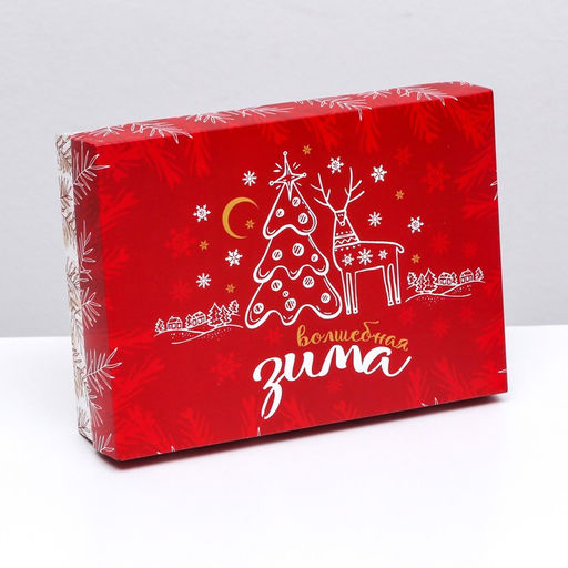 Подарочная коробка сборная Снежинки, 21 х 15 х 5,7 см - UPAK LAND фото 6