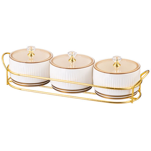 НАБОР БАНОК LEFARD HERBAL С ПЛАСТИК. КРЫШКОЙ 3 ШТ. по 230 мл НА МЕТАЛЛ. ПОДСТАВКЕ  фото 2