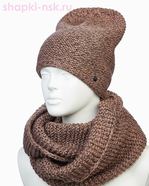 55335-1 Комплект женский (колпак+снуд) (56-58) - Static фото 14