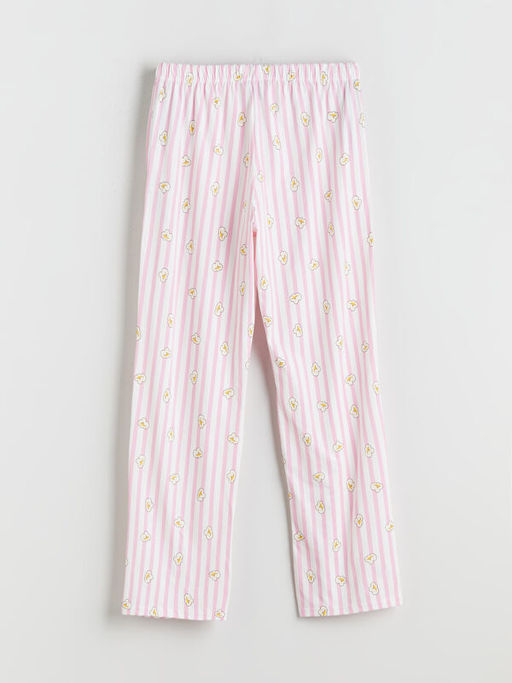 Beli Lastikli Fiyonk Desenli Kad?n Pijama Alt?