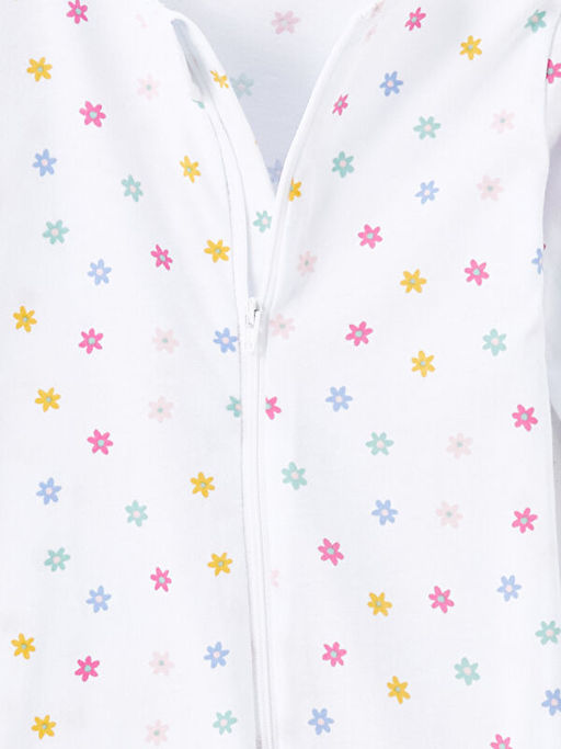 Bisiklet Yaka Uzun Kollu ?i?ekli K?z Bebek Tulum 2li - Waikiki фото 3