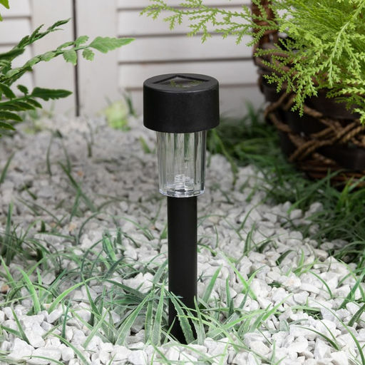 Цена за 4 шт. Садовый светильник «Цилиндр», уличный, на солнечной батарее, 4.5×30×4.5 см, 1 LED, свечение белое