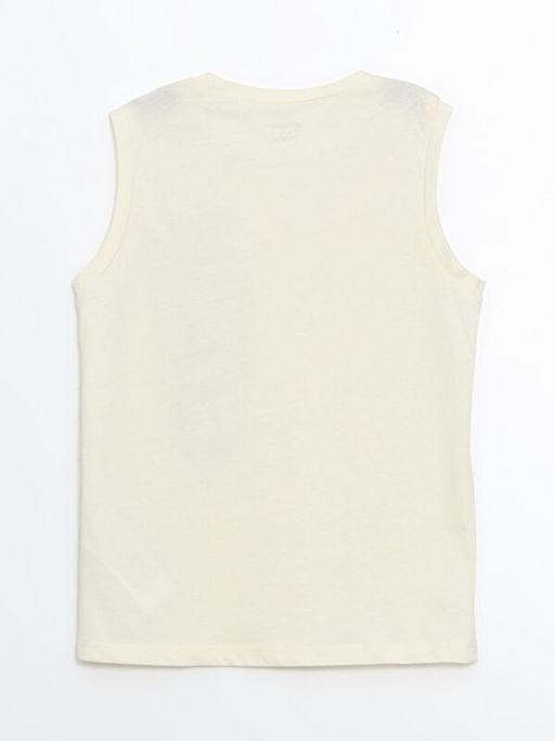 Bisiklet Yaka Bask?l? Erkek ?ocuk Atlet