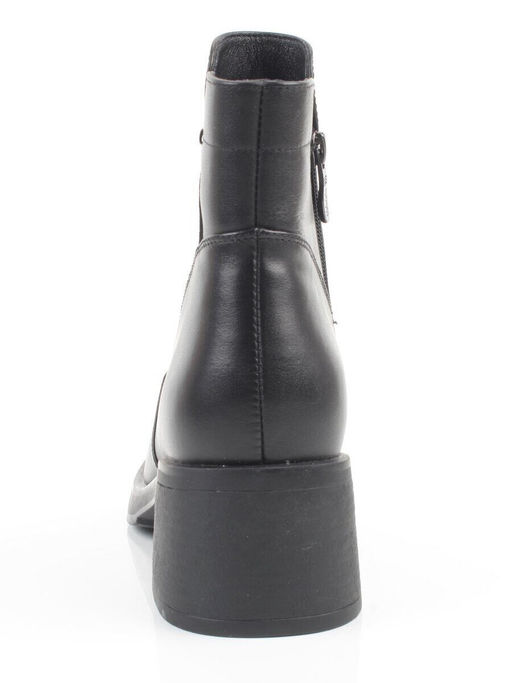 01-M43-6 BLACK Ботинки демисезонные женские (натуральная кожа, байка)