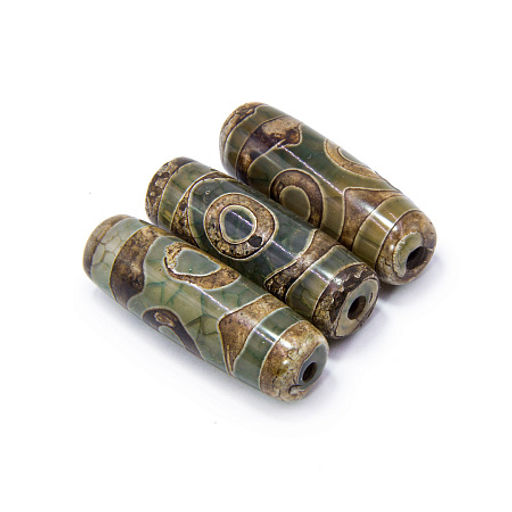 Бусина Дзи 3 глаза символ Куберы приносит богатство своему владельцу уп 2шт