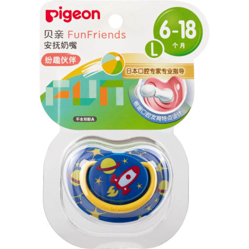 PIGEON Пустышка FunFriends Ракета 6+ мес (размер L), шоубокс фото 2