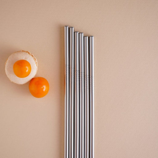 Набор металлических трубочек Straws, 6 шт, 21 см, сталь 304 - Доляна фото 5