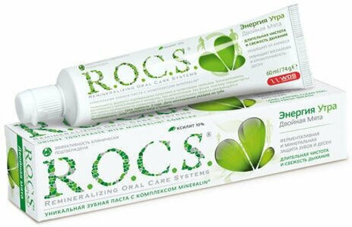 ЦЕНА за 2 шт Зубная паста R.O.C.S Двойная Мята, 74 гр * 2шт РОКС - R.o.c.s. фото 3