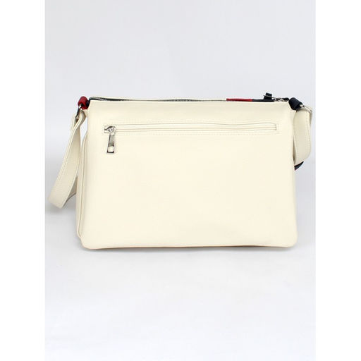 Сумка женская искусственная кожа ADEL-230/6в/ММ, 5отд. плеч/рем. беж/синий/красный флотер 258906 - Adelia фото 2