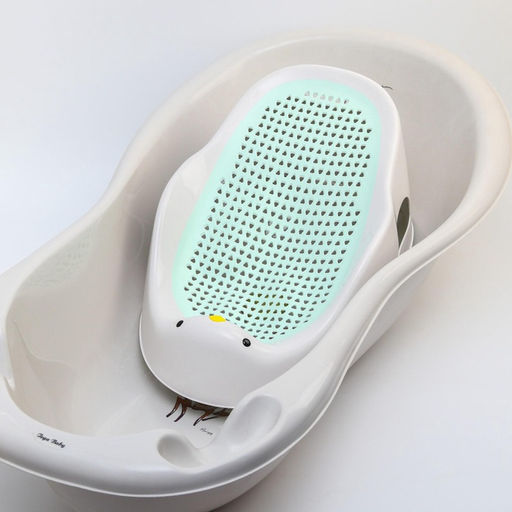 Горка для купания новорожденных Крошка Я, 0-6 мес., р-р 43×30×19 см, белый/мятный