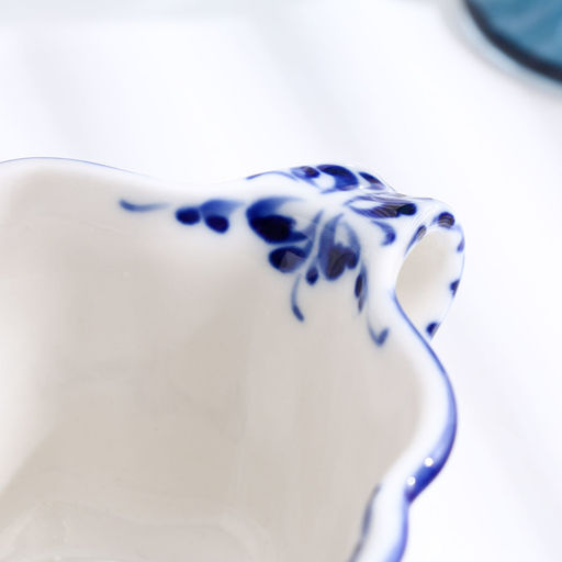 Бульонница с ручками Ивушка, H=7 см, 0.35 л, фарфор, гжель - Simaland фото 5