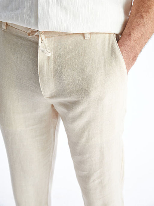 Брюки мужские Slim Fit с льном